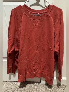 Old Navy Vintage Vibes Crew-Neck Sweatshirt Red XXL
